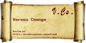 Veress Csenge névjegykártya